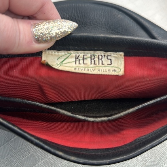 Vintage Kerr's Natl. Capital Gun Club Buckle Leather Belt and Pouch in black - Picture 8 of 10